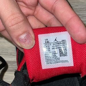 Nike Air Jordan Red and Black Sneakers